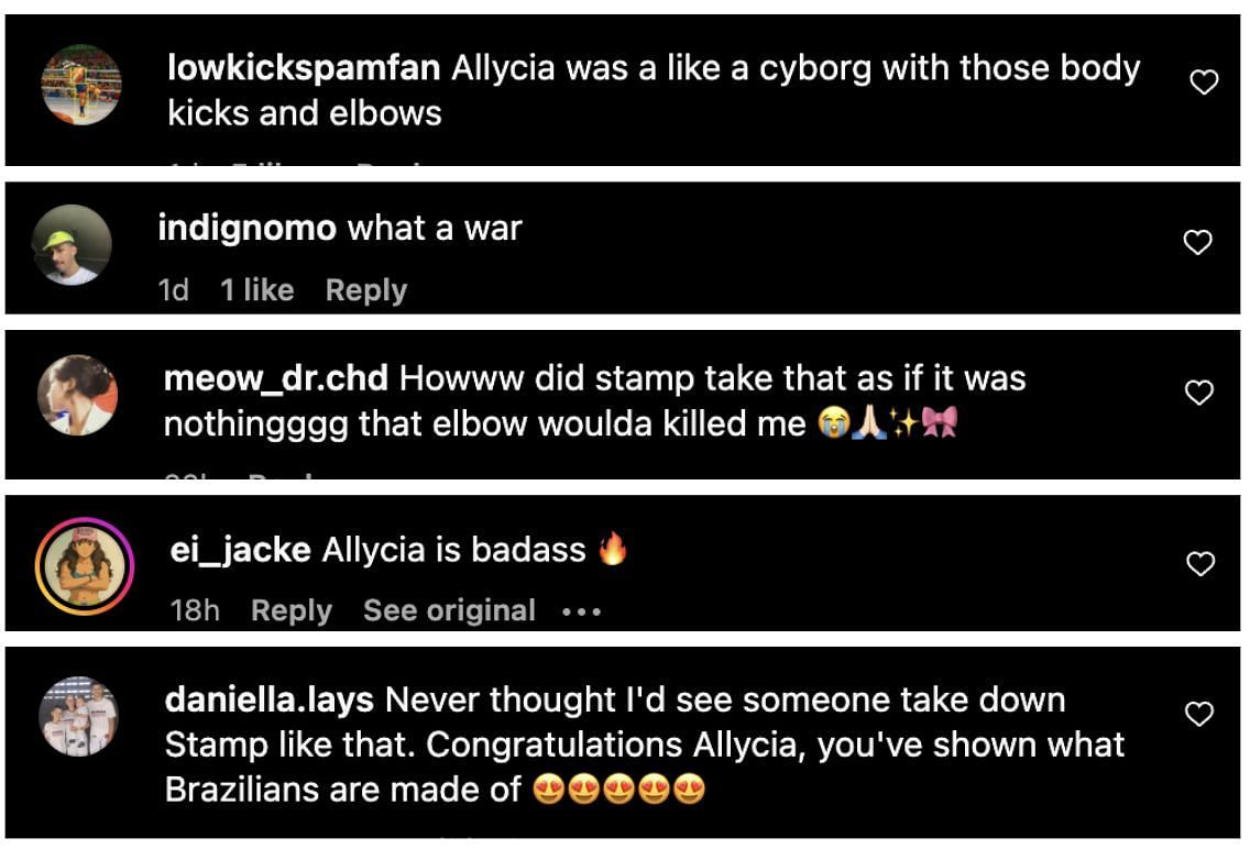 Comments from Instagram